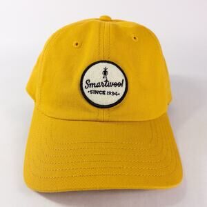 Smart Wool Logo Ball Cap Hat Yellow Strapback Adjustable OSFA Baseball